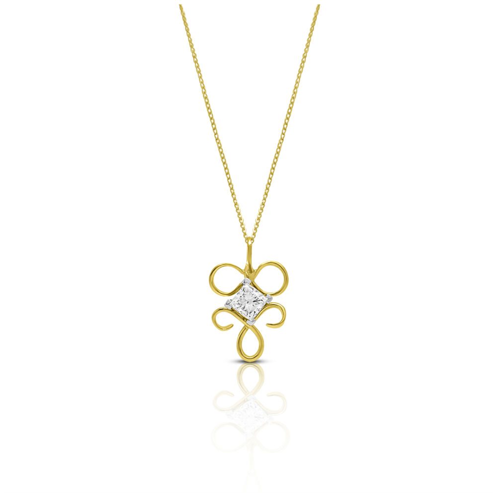Unique 18ct Yellow Gold & Diamond Pendant